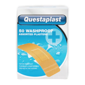 Plasters Washproof 50's in display of 12