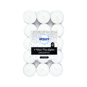 Candle Tea Lights unscented 15 pack x 24