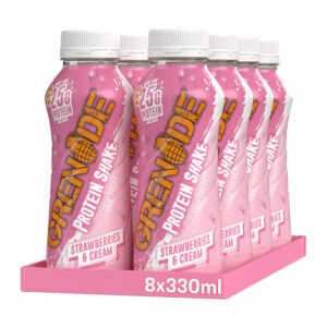 Grenade Shake Strawberries & Cream 330ml 0% Vat x 8