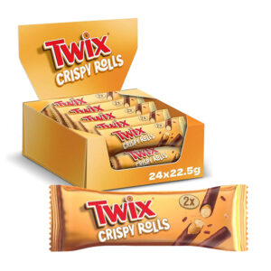 Twix Crispy Rolls 22.5g in display of 24