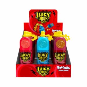 Bazooka Candy Juicy Drop Pop 26g in display of 12