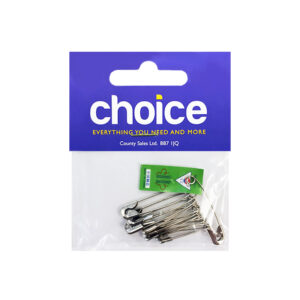 Choice Chrome Safety Pins x 6