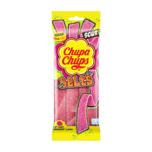 Chupa Chups Strawberry Sour Belts 90g x 18