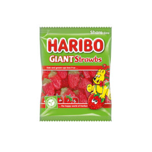 Haribo Plain Giant Strawbs 160g x 12
