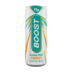 Boost Energy Tropical Sugar Free Can 250ml PM 75p x 24
