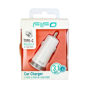FIFO 12v Car Charger - USB-C + USB ports