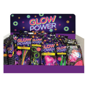 Glow Power Glow Sticks in counter display - 66 assorted