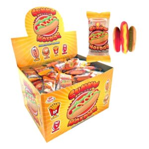 Gummy Hotdog 8g in display of 150
