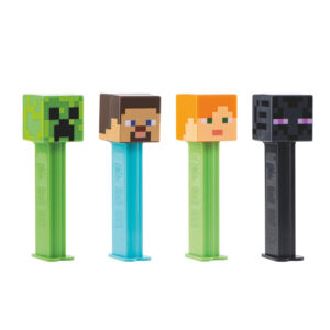 Pez Dispensers Minecraft in display of 12