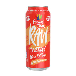 Rubicon Raw Wave Energy Peach & Apple 500ml PM £1.19 x 12