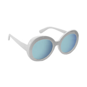 Object Sunglasses Round White Thick Frame