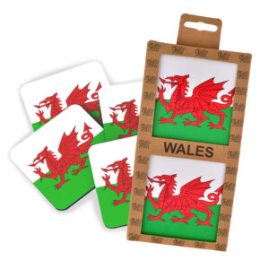 Welsh Dragon Coasters pack of 4