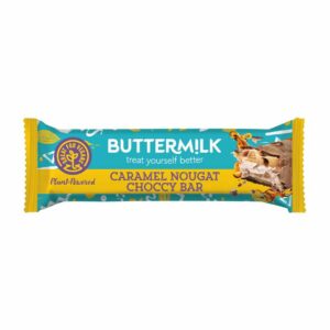 Buttermilk Plant Power Caramel Nougat Bars 50g in display of 24