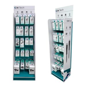 Vibe C3 Mobile Accessories Floor Display with 20 pegs and 102 pieces