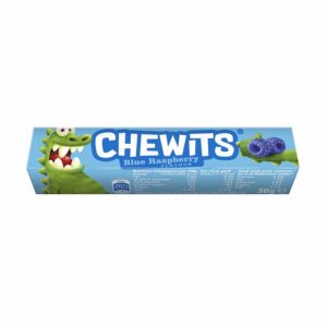 Chewits Stick Pack Blue Raspberry 30g in display of 40