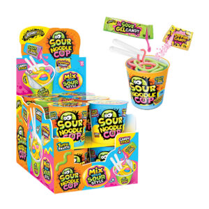 Johny Bee Candy Noodle Cup Sour 55g in display of 12