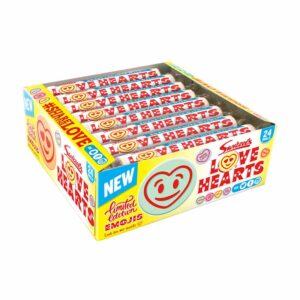 Swizzels Giant Love Hearts Rolls 39g in display of 24