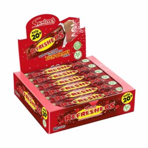 Swizzels Refreshers Cherry Cola Chew Bars PM 20p 18g in display of 60