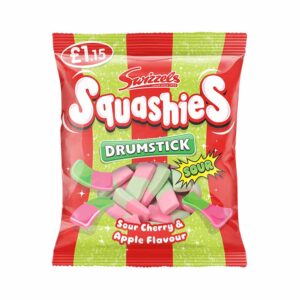 Swizzels Squashies Cherry & Apple Drumstick PM £1.15 120g x 12