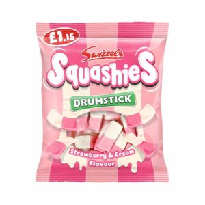 Swizzels Squashies Strawberries & Cream Drumstick PM £1.15 120g x 12