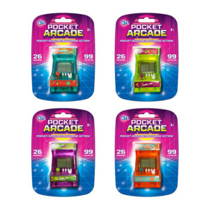 Pocket Sized Arcade Machine Keyring Game x 12