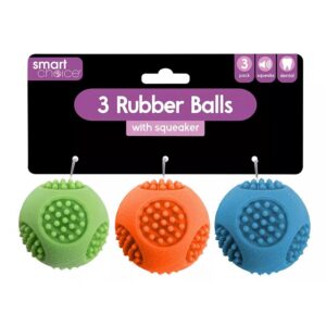 Dog Toy Rubber Ball 3 pack