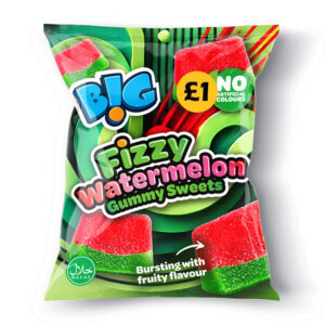 B!G Fizzy Watermelon Sweets PM £1 150g x 10