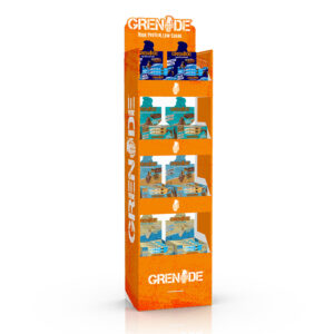 Grenade Cardboard Floor Display Slim