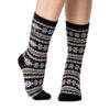 Heat Holders Ladies Lite Nordic Thermal Socks Olive & Black UK 4-8 - Image 2