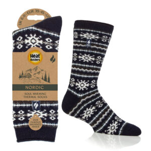 Heat Holders Mens Lite Nordic Navy Socks 6-11