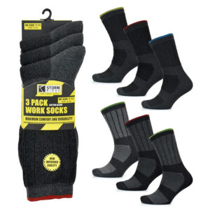 Storm Ridge Mens Work Socks - 3 Pack 7-11