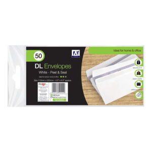 White Envelopes DL 110mm x 220mm 50 Pack