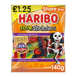 Haribo Sour Skeletons 140g PM £1.25 x 12