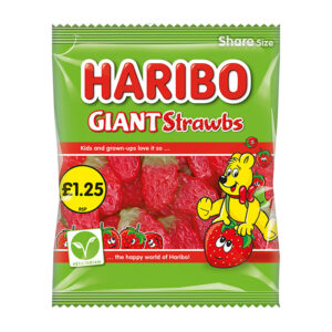 Haribo Giant Strawbs PM £1.25 140g x 12
