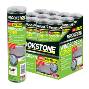 Brookstone Windscreen Frost Shield Cover in display of 12
