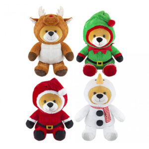 Christmas Onesie Bear, Soft Fill 60cm, 4 Assorted Designs