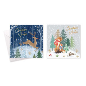 Traditional Christmas Cards 10 pack in display of 24