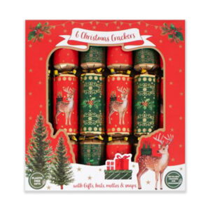 Novelty Reindeer 12" Christmas Crackers Box of 6