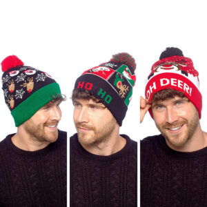 Adult's Christmas Hats with LED Lights Assorted Designs