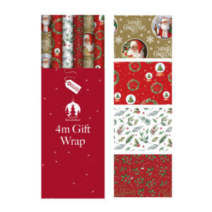 Christmas Gift Wrap Traditional 4m x 70cm in display of 36