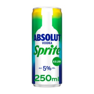 Absolut Vodka & Sprite 250ml PM £2.29 x 12