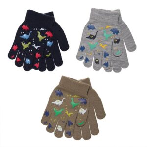 Kids Magic Gloves Dino Print Assorted Colours 0% Vat