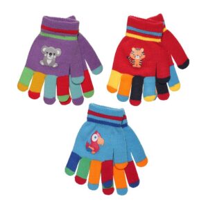 Kids Magic Striped Colour Gloves - 0% Vat