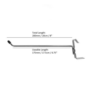 Mesh Hook Single Prong for Wire Mesh Panel Display 8 inch