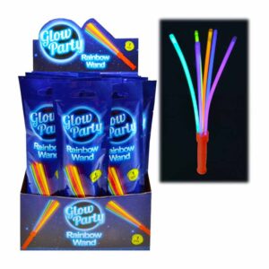 Glow Rainbow Wand in Display of 24