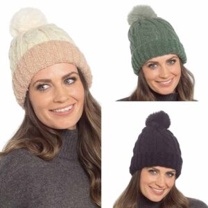 Ladies Chunky Bobble Hat