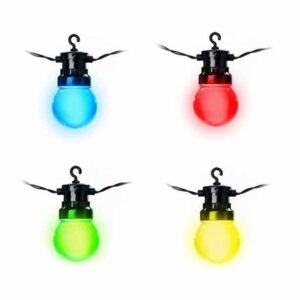Status LED Christmas Lights Mains 20 Bulbs Multi Colour