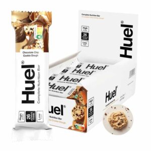 Huel Complete Nutrition Bar Chocolate Chip Cookie Dough 51g in display of 12