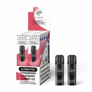 Elfbar 600 Prefilled Pods Strawberry Raspberry Cherry Ice - 2 Pack