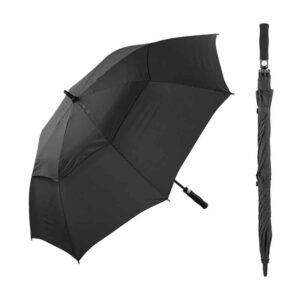 Windproof Automatic Golf Umbrella Black